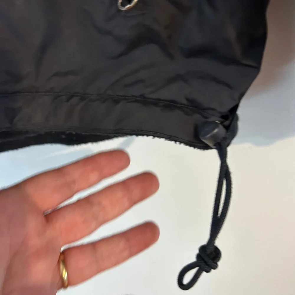 Abercrombie Fleece Lined Reversible Jacket Mens Black Full Zip Outerwear xl/2xl‎